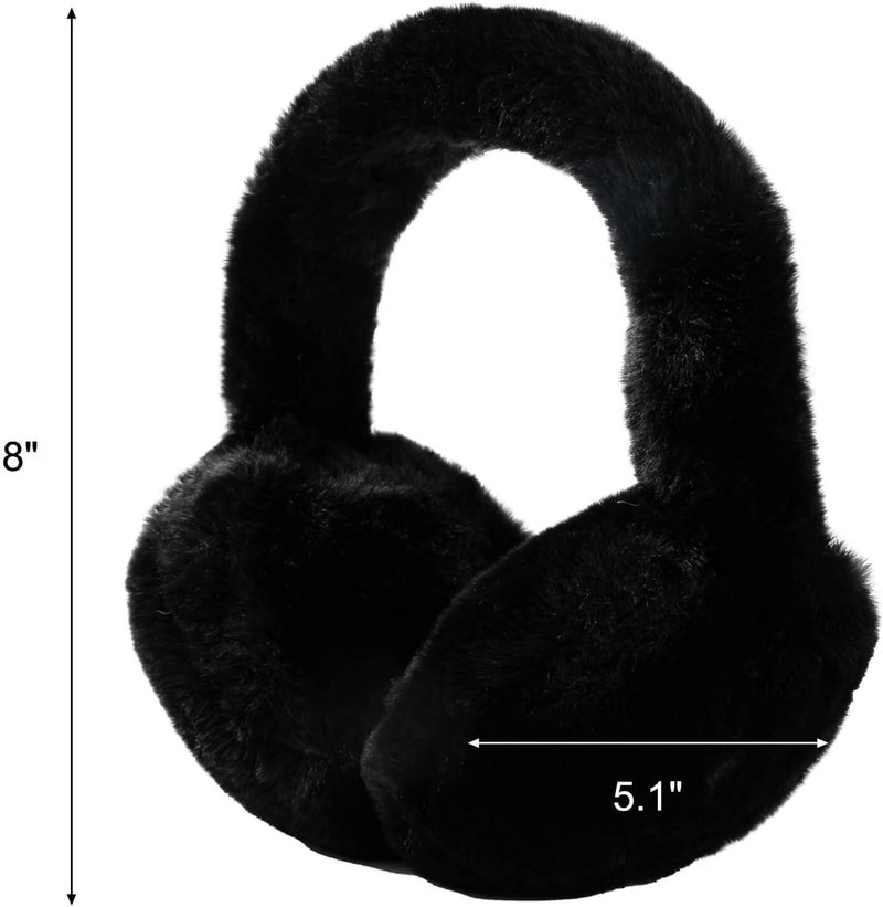 SUNBORRY Store Foldable Ear Muffs for Women, Faux Fur Adjustable Earmuffs for Winter - Image 4
